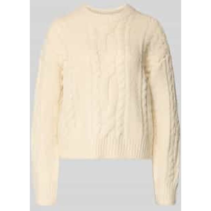 Gebreide pullover met kabelpatroon, model 'INES'
