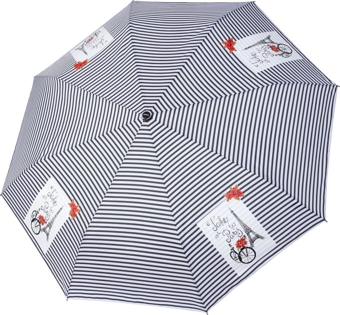 doppler Paraplu Fiber Magic Take Me To Paris Zwart Wit