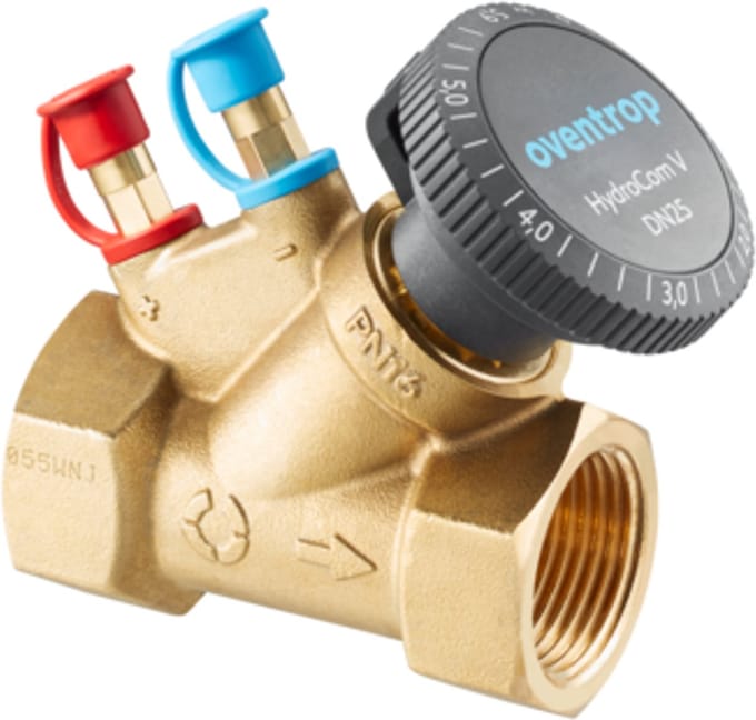 OVENTROP Inregelventiel HydroCom V PN 16, DN 15, binnendraad, Kvs: 2, 1062704