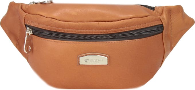 HAROLD'S Leren gordeltas schoudertas Country Hipbag Plain Cognac Lichtbruin