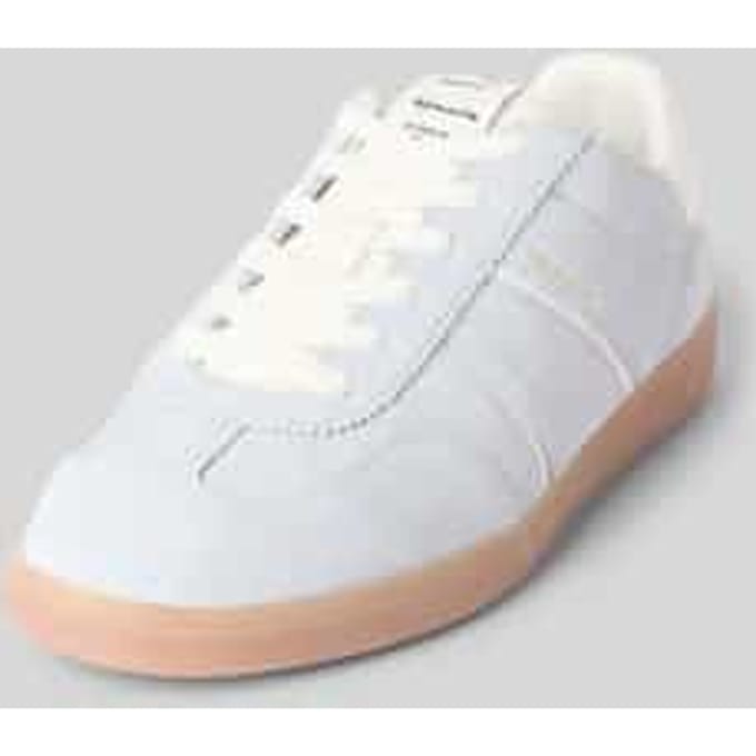 Tamaris dames sneakers van blauw-wit leer