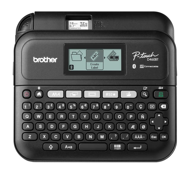 Labelprinter Brother P-touch TZe PT-D460BT desktop qwerty 18mm zwart in koffer