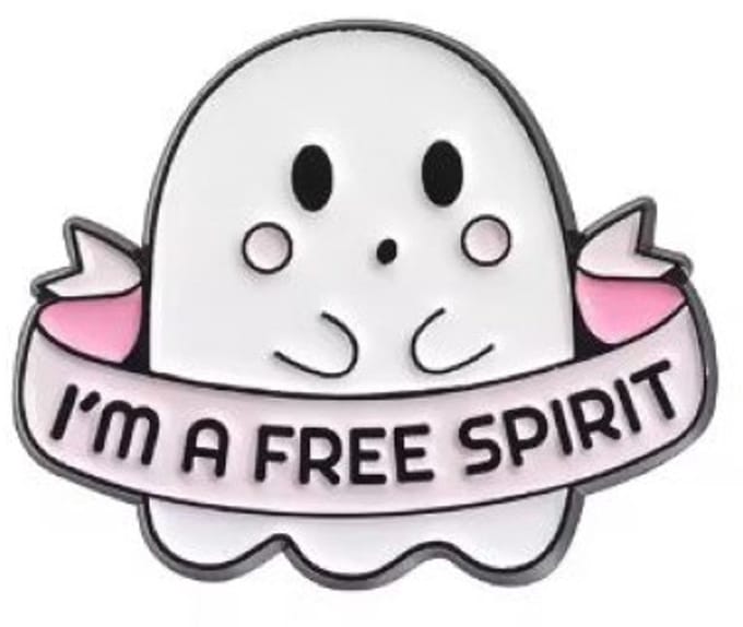 Pin Broche - enamel pin - kledingspeld - Free spirit spook