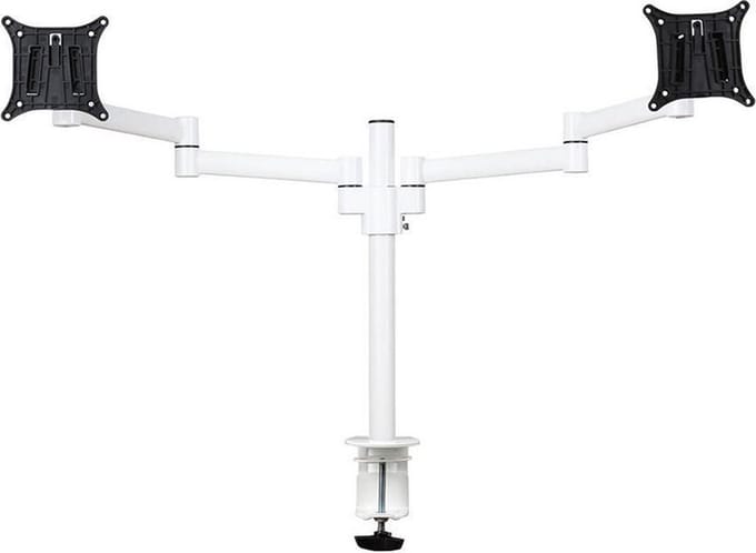 monitor arm 2 schermen - Wit