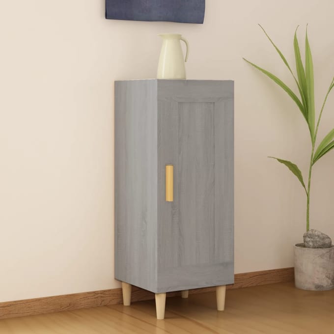vidaXL - Dressoir - 34,5x34x90 - cm - bewerkt - hout - grijs - sonoma - eikenkleurig