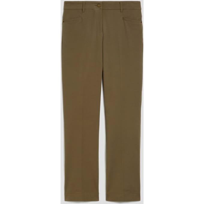 broek mini-flare fit vrouw kaki