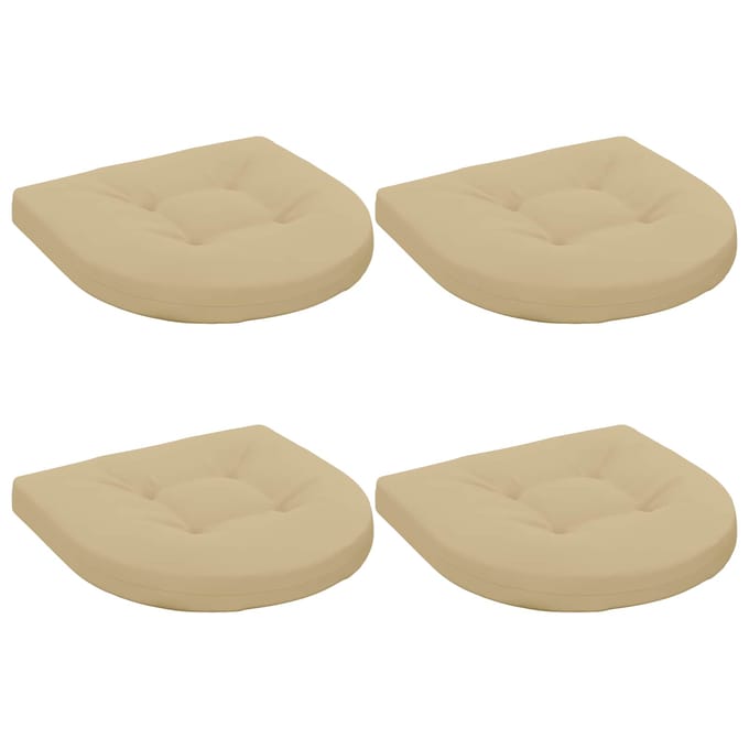 vidaXL - 4-Piece - Zitkussens - 4 - st - 100% - Polyester - Beige - 40 - x - 40 - x - 5 - cm