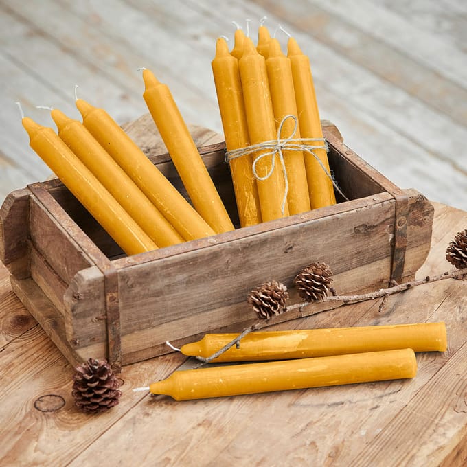 LOBERON Kaars set van 12 Bauceau geel