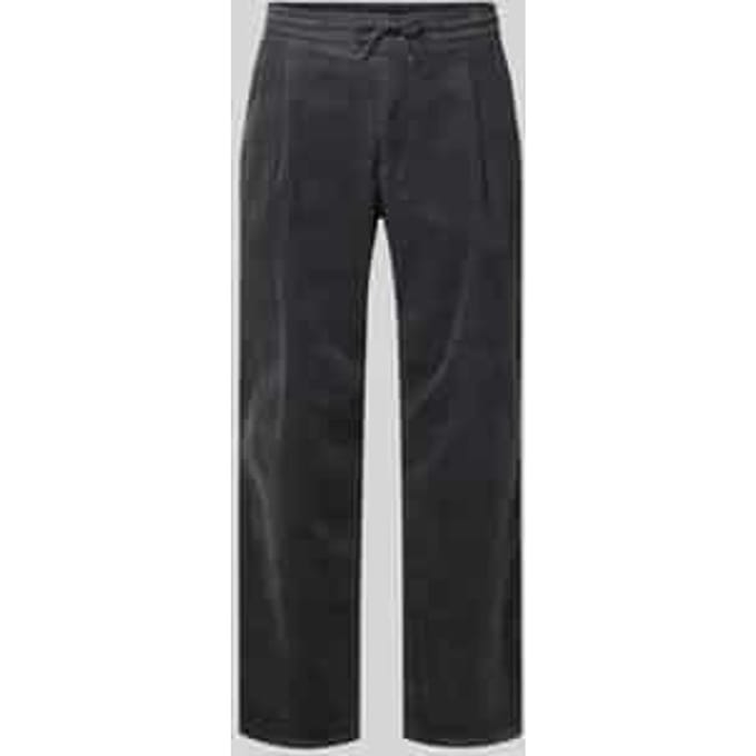 Regular fit corduroy broek met tunnelkoord