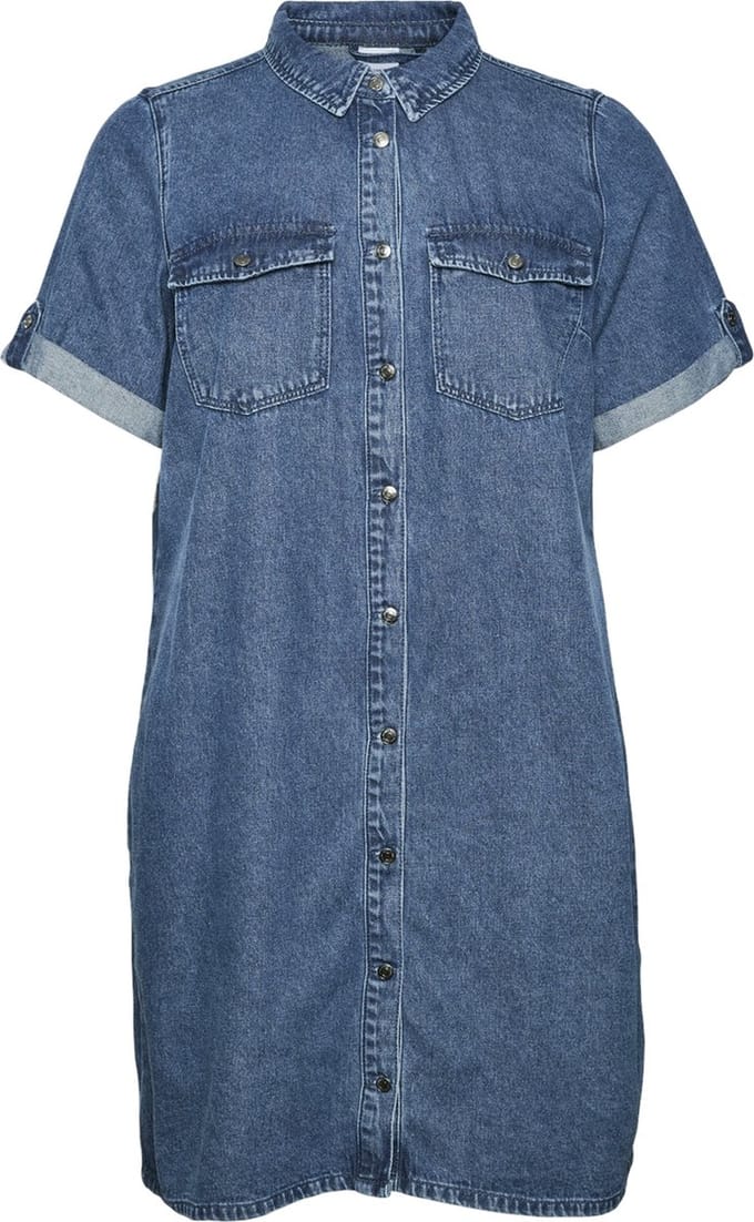Vero Moda Curve Denim jurk VMCJENNIE Korte jurk