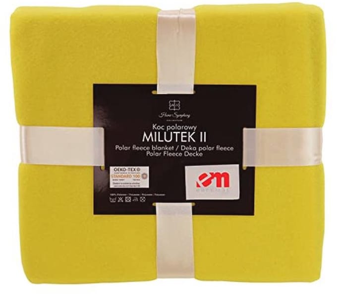 Zachte fleece deken - Sofadeken voor thuisgebruik - 150x200 cm - Geel