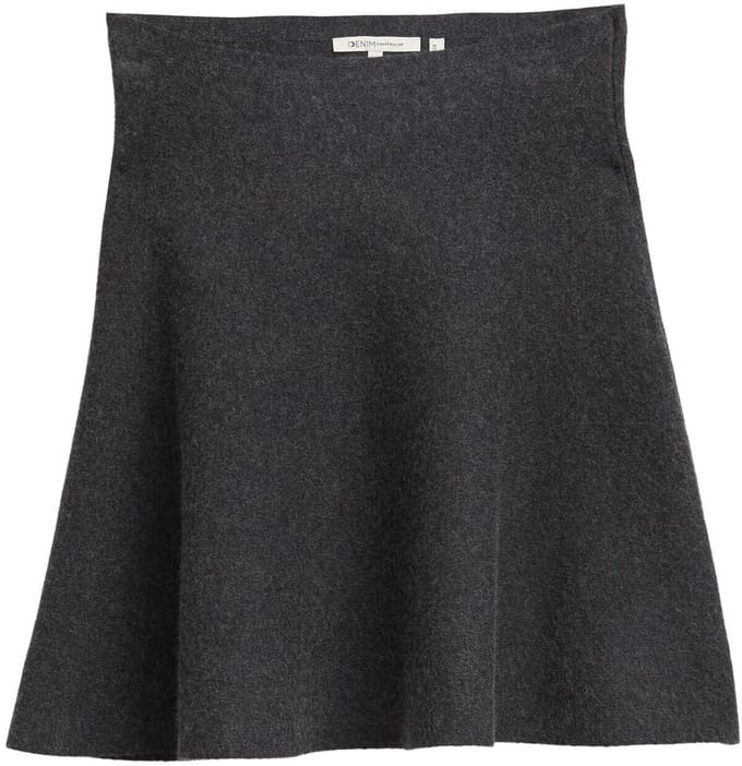 Tom Tailor Denim - Mini skater gebreide rok - Maat XS - Shale Grey Melange