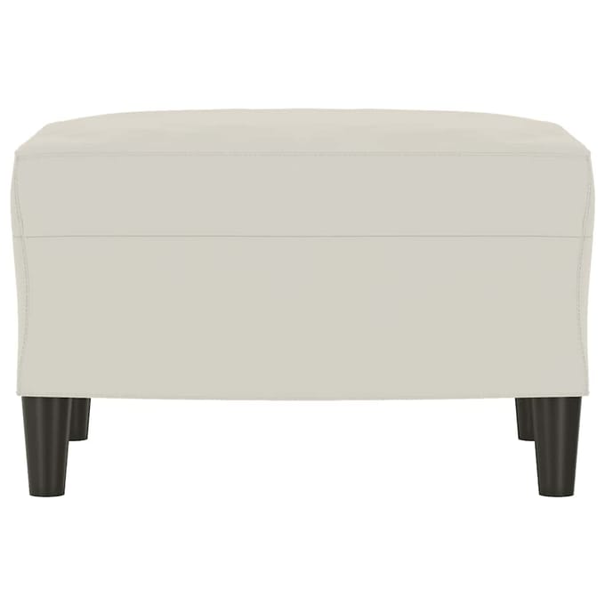 vidaXL - Bankje - 70x35x41 - cm - fluweel - crèmekleurig