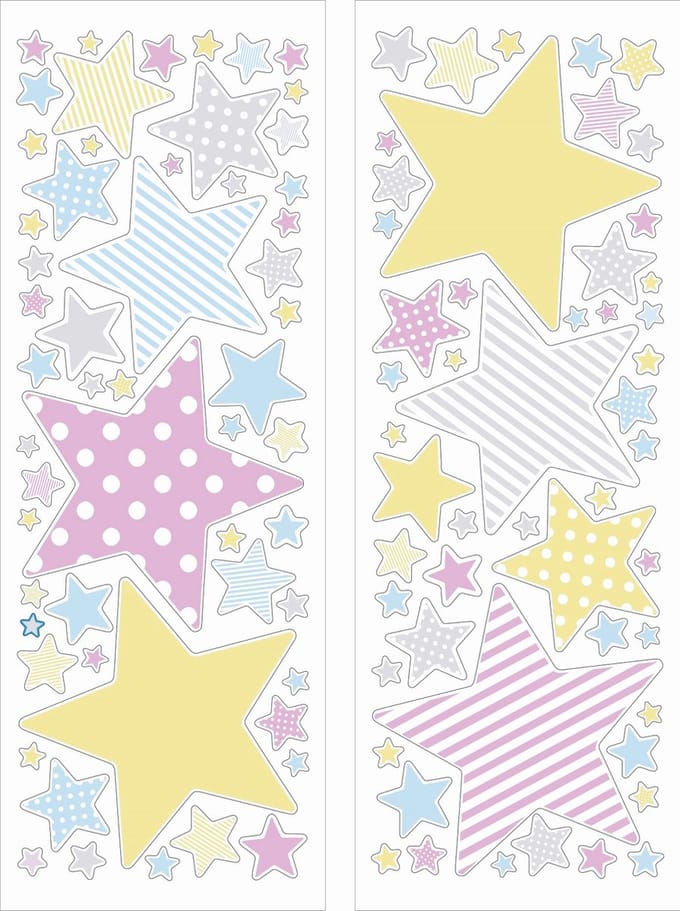 Art for the Home Sterren Muurstickers Pastel 2 vellen