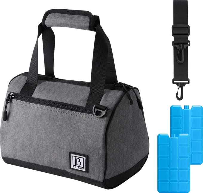Brisby 4 Laags Geïsoleerde Koeltas - Lunchtas 10 Liter - Donkergrijs