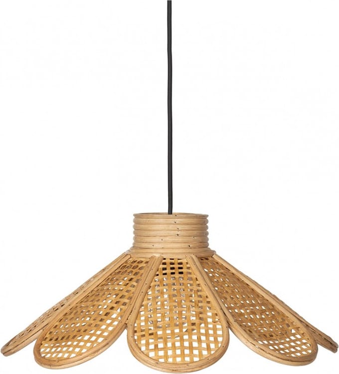 KidsDepot Hanglamp - Flore - Natural - Rotan - Bloemvorm