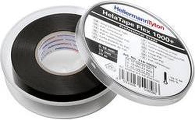 HellermannTyton HelaTape Flex 1000+ 710-10602 Isolatietape HelaTape Flex 1000+ Zwart (l x b) 20 m x 19 mm 1 stuk(s)