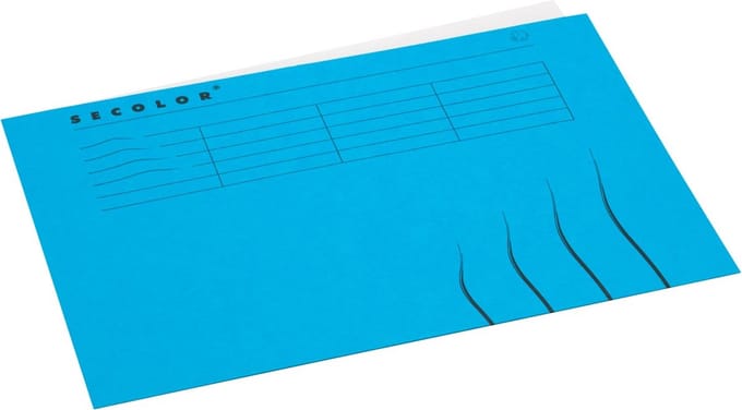 Vouwmap Secolor A4 gelijk 225gr blauw | 25 stuks