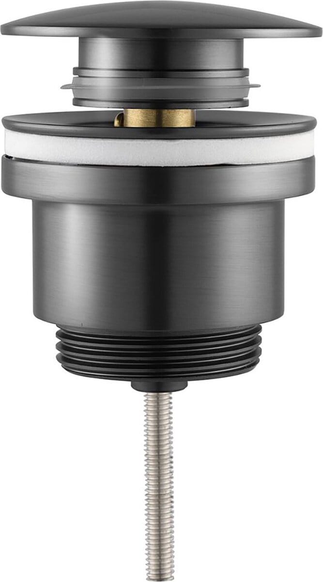Clickwaste Afvoerplug - Leoni Clis - Messing - PVD - Gunmetal Grijs