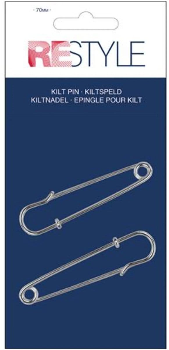 Kiltspeld 76 mm zilver, 2 stuks