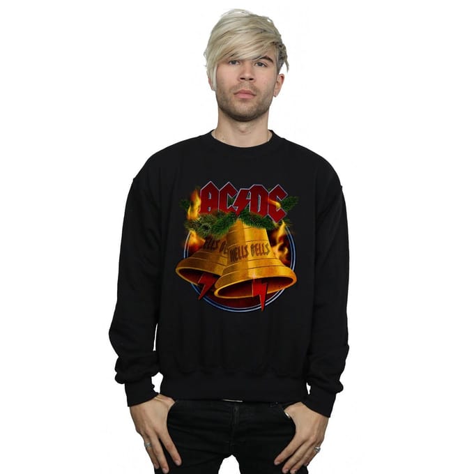 AC/DC Heren Kerstmis Hells Bells Sweatshirt (Zwart)