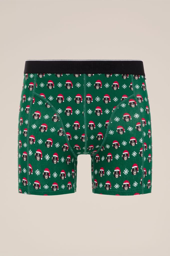 WE Fashion Heren boxershort met kerstprint