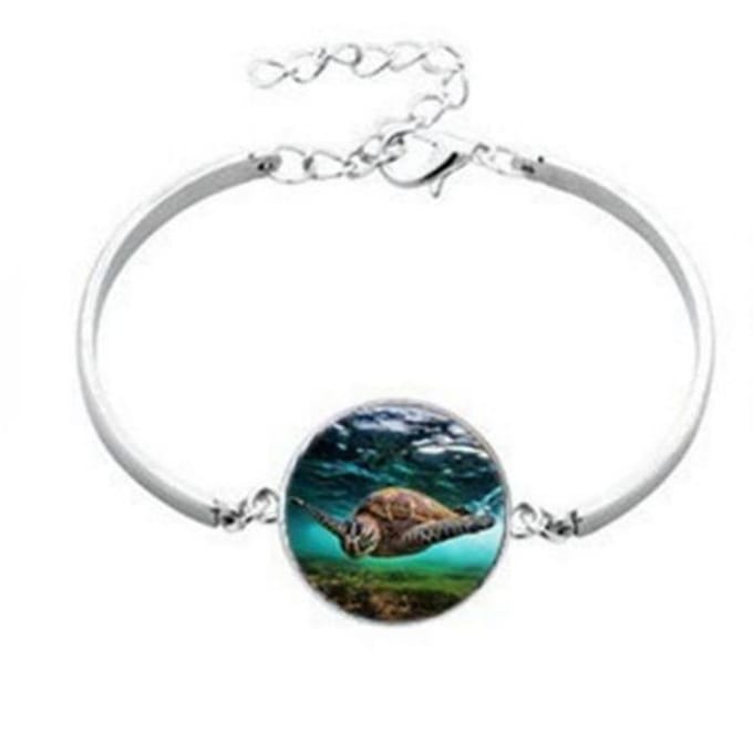 Accessoires Tortue Photo Time Gem Mode Populaire Métal Pendentif Collier Accessoires Ensemble Trois Pièces vert