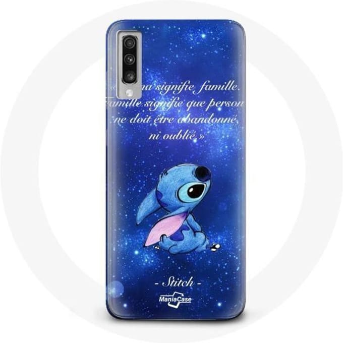 Samsung Galaxy A70 hoesje Stitch Ohana-citaat