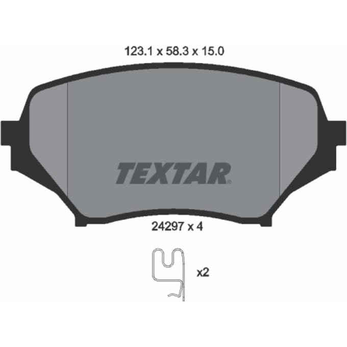 Remblokset TEXTAR 2429701, voor