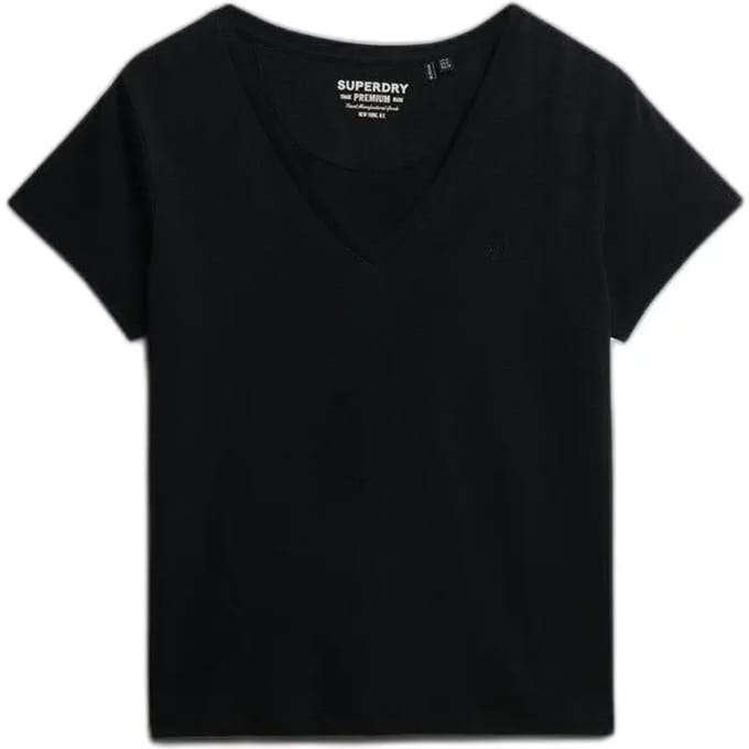 Superdry - Studios Slub T-shirt met Borduursel - Dames - T-shirts