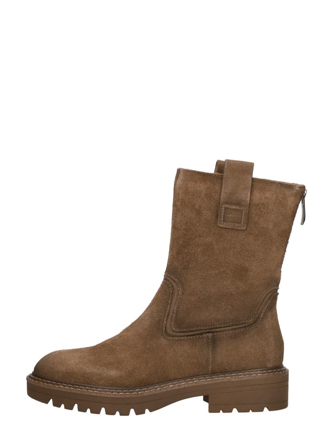 Tamaris - Enkellaarsjes Plat Cognac 38