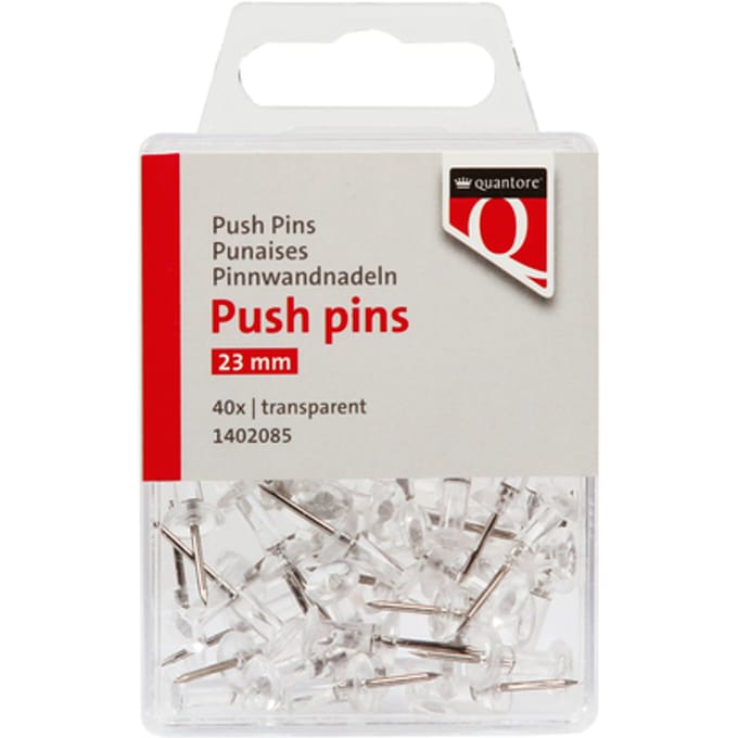 Quantore - Pushpins Transparent 40 pcs.