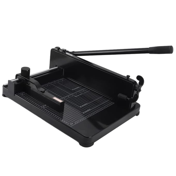 A4 Papiersnijder 400 Vel Capaciteit Professionele Handmatige Papiertrimmer met Veiligheidsslot Papier Snijmachine black