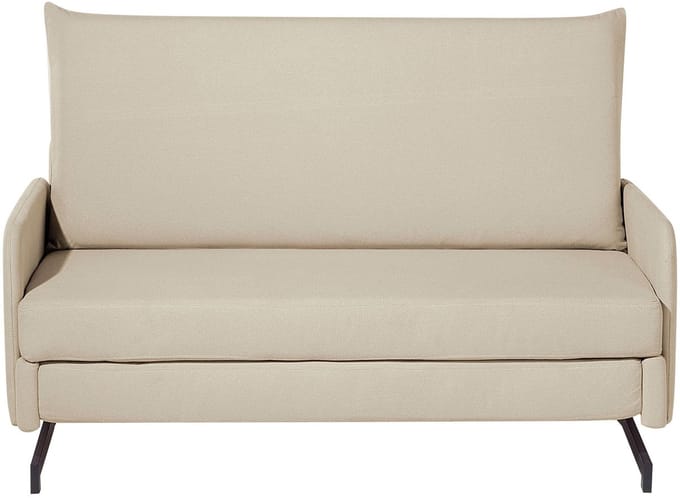 BELFAST - Slaapbank - Beige - Polyester