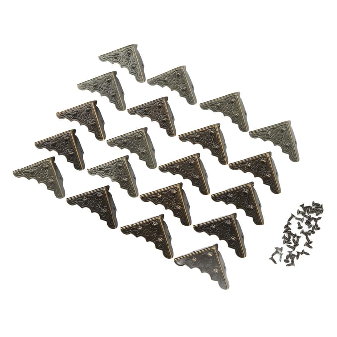 50 stuks Metalen Hoekbeschermer Retro Stijl Brede Toepassing Duurzaam Metaal Hoge Hardheid Hoekbeschermers black