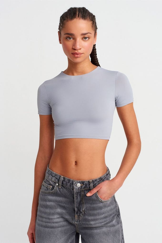 Dames Slim Fit Crop T-Shirt