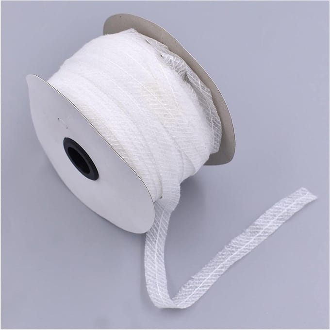 Naaistof Tussenvoering - Strijkbare Interfacing - Kleding Verstevigen - Enkelzijdig Plakband - 100 Meter - Wit
