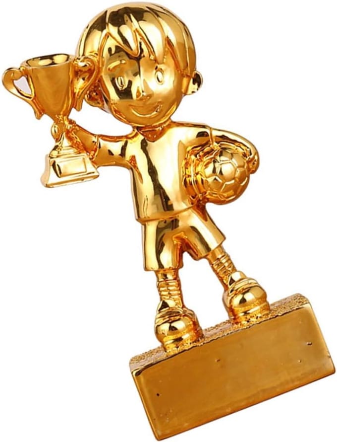 Sport Trofee - Gouden Beker - Wedstrijd Prijs - Hars Materiaal - 6x12.5CM - Goud