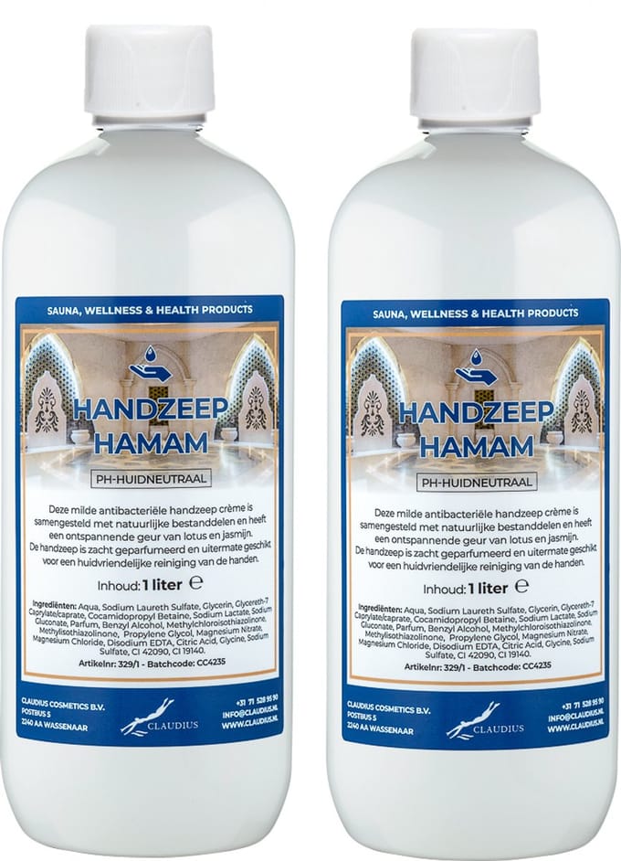 Handzeep Hamam 1 liter - set van 2 stuks