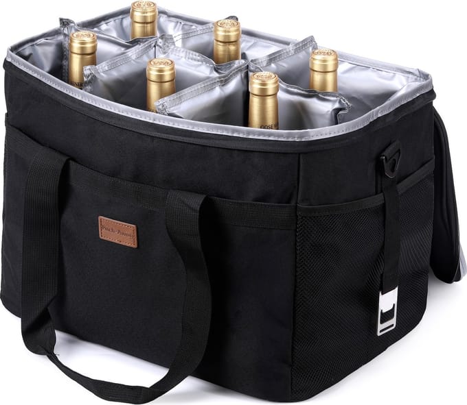 Packaway 4 Laags Geïsoleerde Koeltas - Lunchtas 30 liter - Zwart - Inclusief Divider