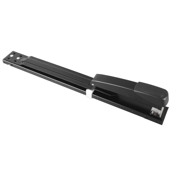 Lange Arm Nietmachine 20 Vel Capaciteit Eenvoudig Vastmaken Ergonomisch Ontwerp Papier Nietmachine voor Thuis School Kantoor gray