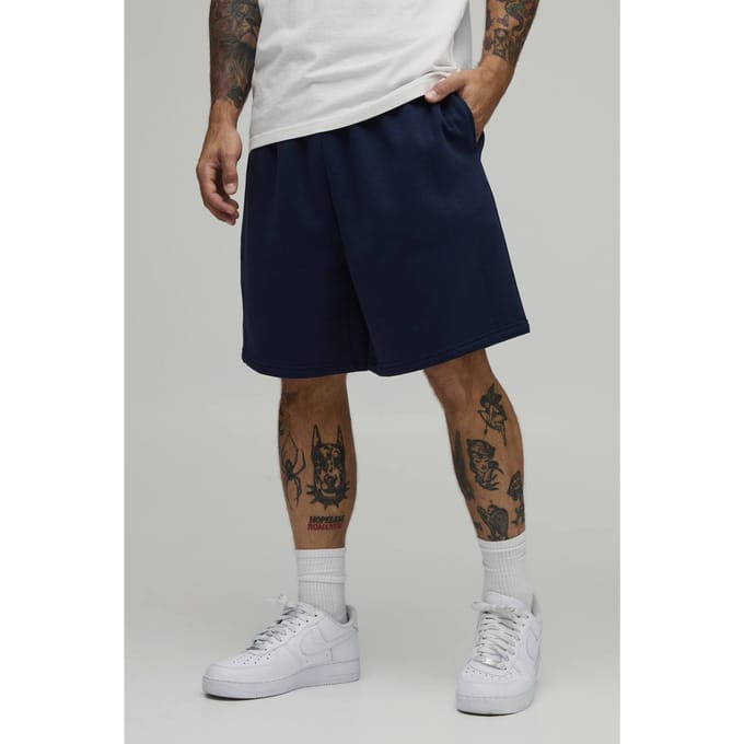 Essential Baggy Fit Middellange Short | Navy | Size 3XL