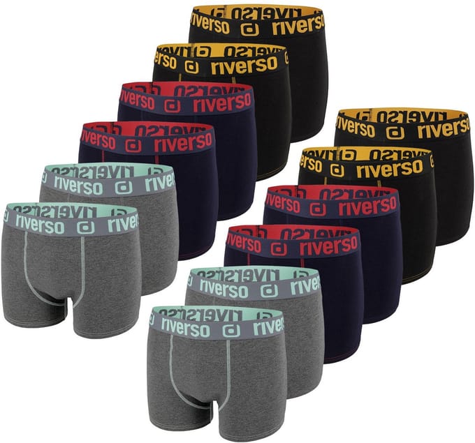 riverso Heren Boxershorts RIVOle 12 Pack Veelkleurig M Geen krassend label