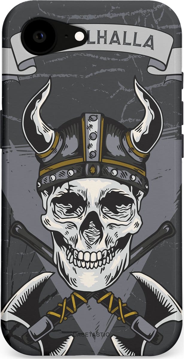Casetastic hoesje geschikt voor Apple iPhone 16e / Apple iPhone 17e - MagSafe - Dubbellaagse bescherming - Valhalla - Fashion Case - Donkergrijs Grijs