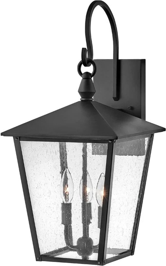 Hinkley LED Wand Buitenlamp Huntersfield | 3X E14 Max 40W | IP44 | Dimbaar | Black
