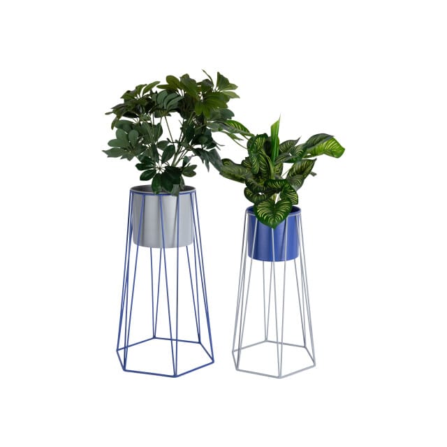 Present Time - Bloempot Set Cool Retro - Multikleur - 34x30x56 cm