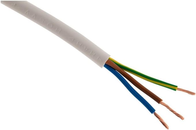 Flexibele Stroomkabel 3G1,5 mm2 50 Meter Wit