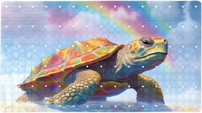 Douchemat - Antislip mat - Veilig douchen - Sterke zuignappen - 385 x 68 cm - Multicolor