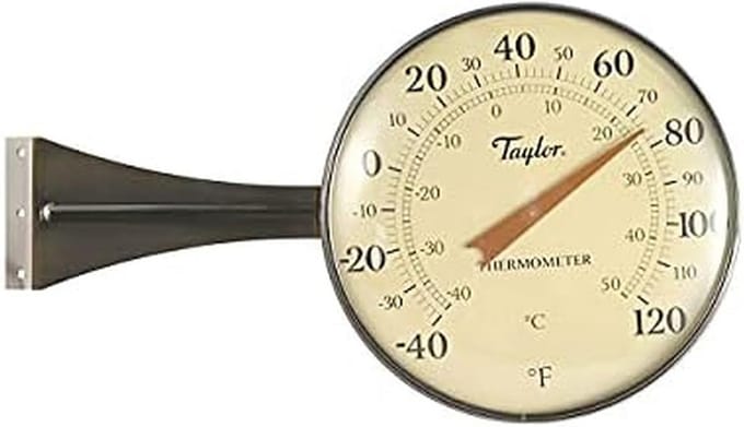Klassieke Buitenklok met Temperatuurmeter