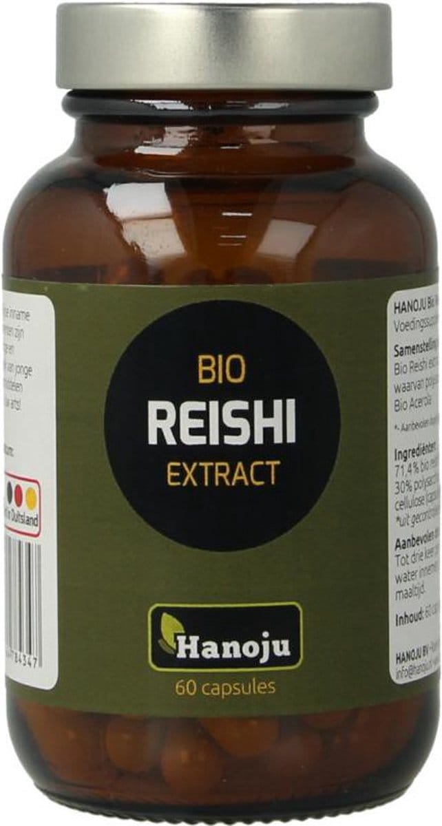 Hanoju Reishi extract bio 60 Vegetarische capsules